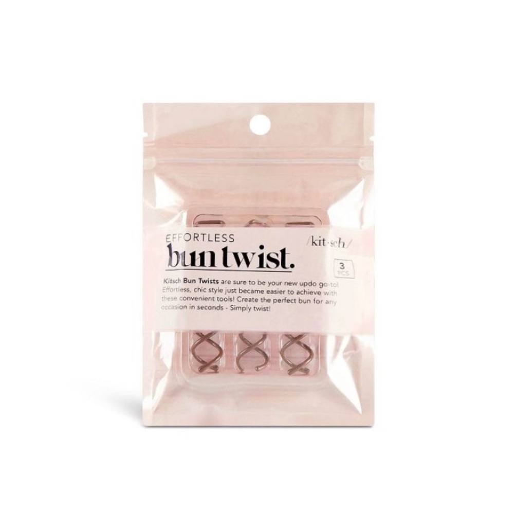 Kitsch 3 Pack Effortless Spin Style Bun Twist Ponytail Holders